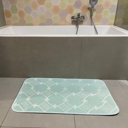 Fürdőszobaszőnyeg szett 2 db-os - 100x60 cm - Kék mintás