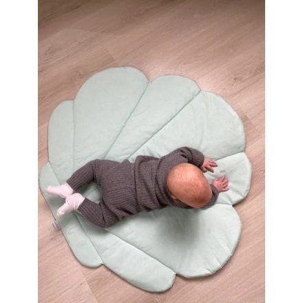 Kagyló gyerek játszószőnyeg és takaró - menta - L-es, 130x116 cm