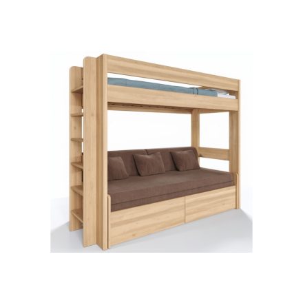 Bükk Emeletes ágy kihúzható ággyal - 80x200 cm