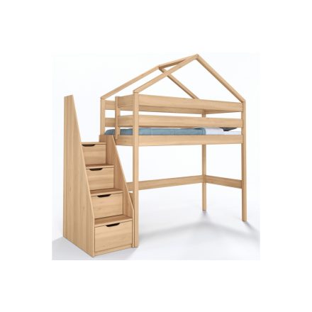 Bükk emeletes ágy Junior ház - 80x200 cm