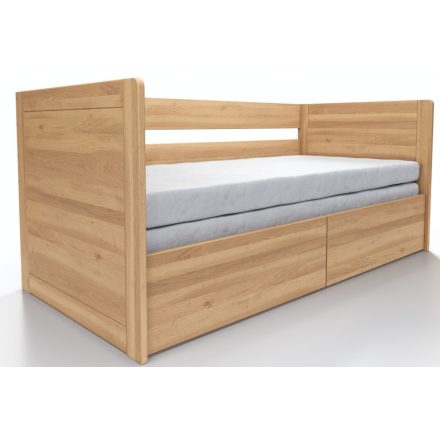 Sára bükk összecsukható ágy mindkét magas fejtámlával - 90x200 cm